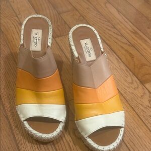 Valentino Women's Espadrilles in Cream, Tan, and Orange (Original price $980)